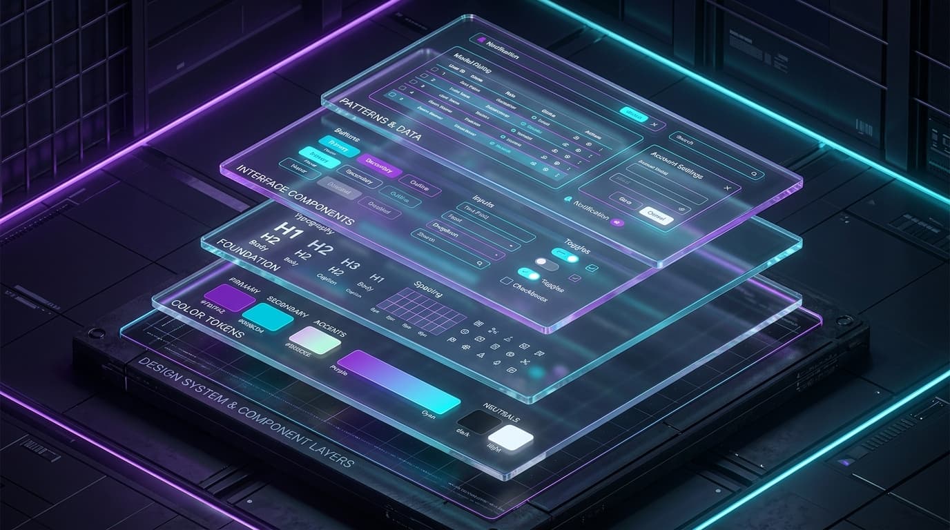 Tokenized Component & Prototype Layer architecture infographic